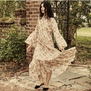 Doen Adelaide Bell Sleeve Floral Dress Size XS